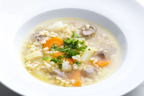 Sopa escocesa de carne de cordero con colinabo — Foto de Stock