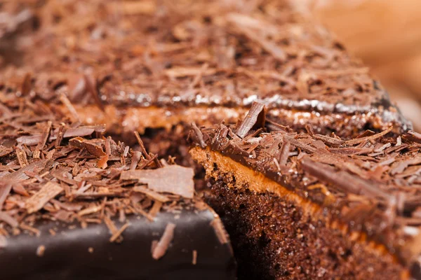 Close up de bolo de chocolate — Fotografia de Stock