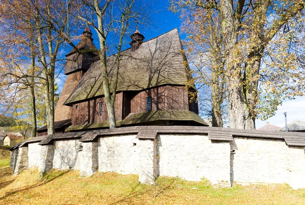 Dřevěného kostela, hervartov, Slovensko — Stock fotografie