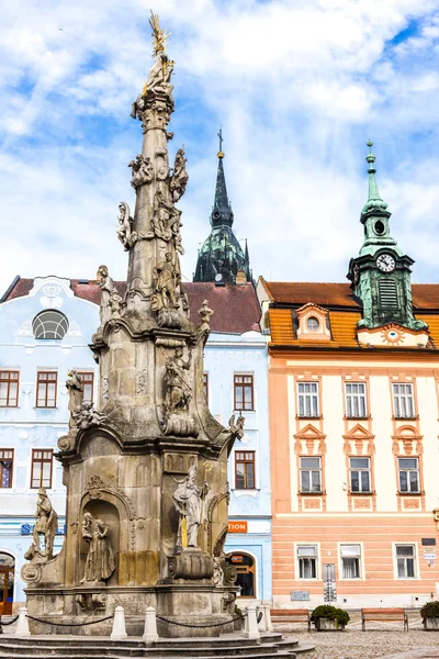 Säule der Heiligen Dreifaltigkeit, namesti miru, jindrichuv hradec — Stockfoto