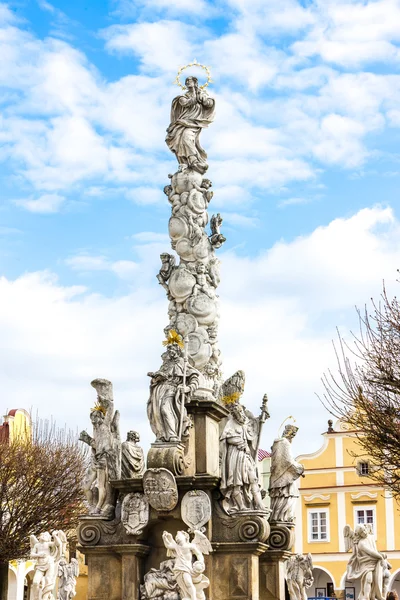 Plague column in Telc — Stock Photo, Image