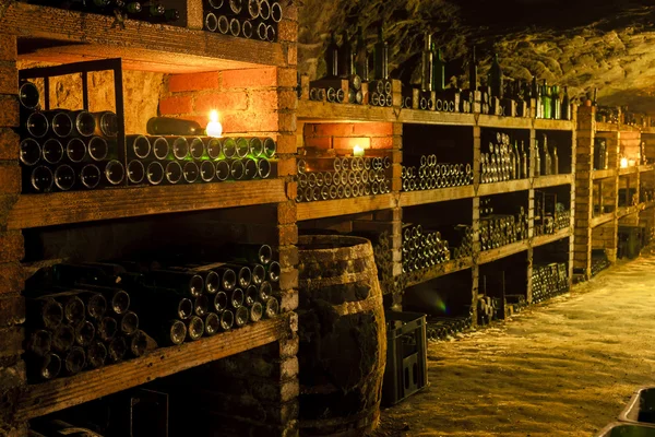 Wine archive in wine cellar, Czech Republic — Stock Photo, Image