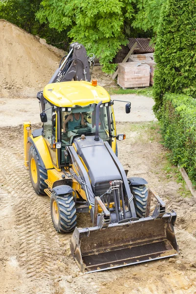 Excavator at construction site — Stock Photo, Image