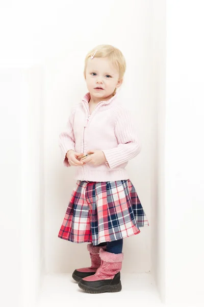 Little girl wearing skirt — Stock Photo, Image