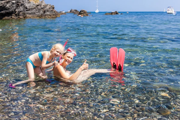 Snorkeling nel Mar Mediterraneo, Francia — Foto Stock