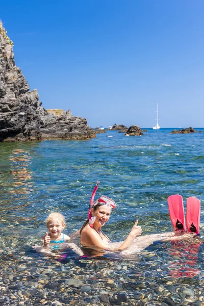 Snorkeling nel Mar Mediterraneo, Francia — Foto Stock