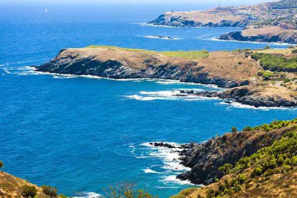 Cote Vermeille-kusten, Languedoc-Roussillon, Frankrike — Stockfoto