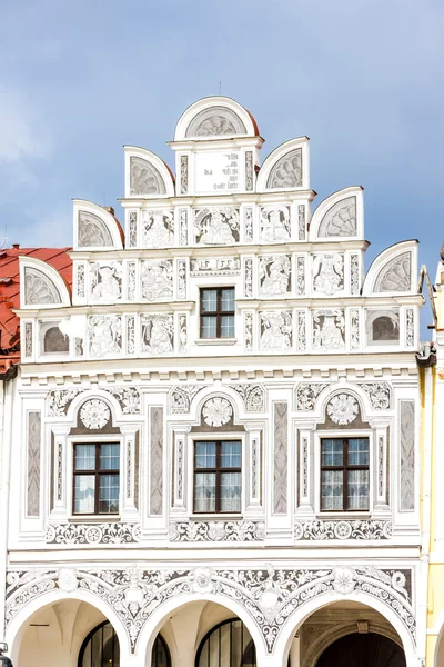 Ренесанс будинок у Телч — стокове фото