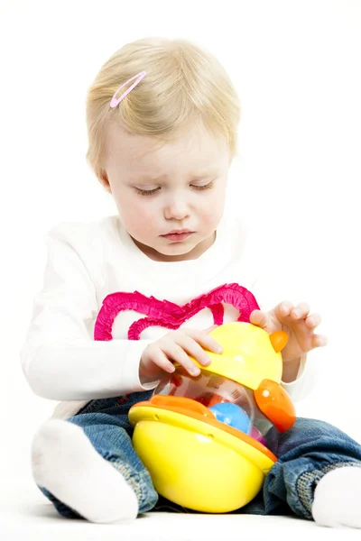 Παίζοντας κορίτσι μικρό παιδί — Φωτογραφία Αρχείου