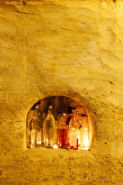 Hard liquor archive in wine cellar — Stock Photo, Image