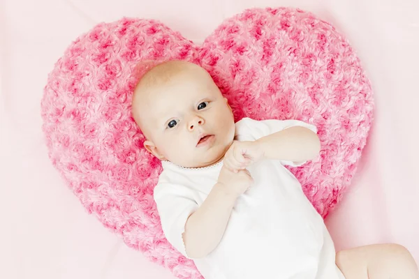 Portrait of three months old baby girl — Stock Photo, Image