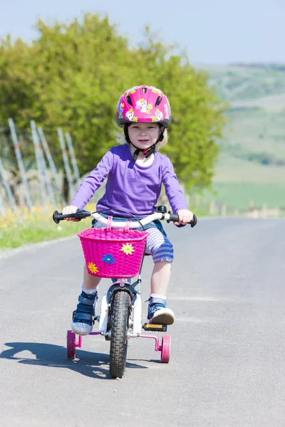 Pequeno motociclista — Fotografia de Stock