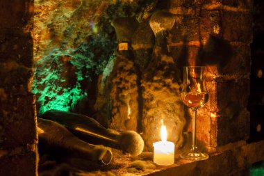 wine archive of wine cellar in Velka Trna, Tokaj wine region, Sl clipart