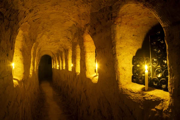 Archives des vins dans la cave à vin, République tchèque — Photo