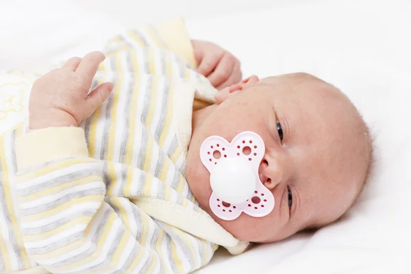 Portrait of newborn baby girl — Stock Photo, Image