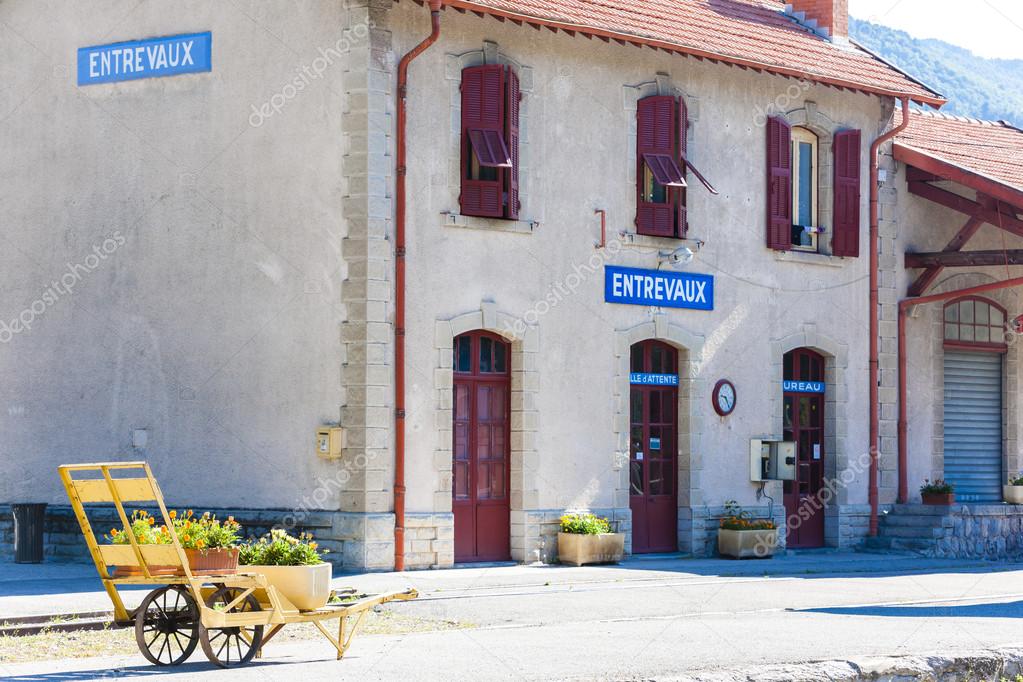 railway station in Entrevaux, Provence