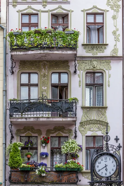 Hus i Wielkie Garbary, gamla stan, Torun, Kuyavia-Vorpommern — Stockfoto