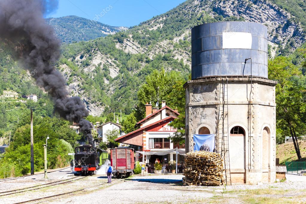 steam locomotive, Villars-sur-Var, Provence, France