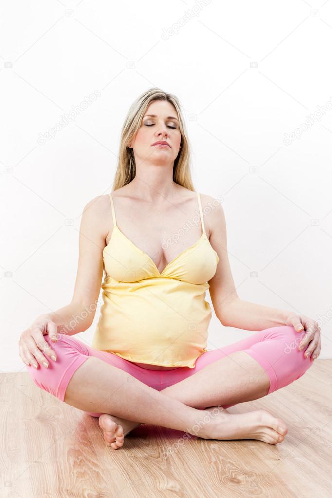 relaxing pregnant woman