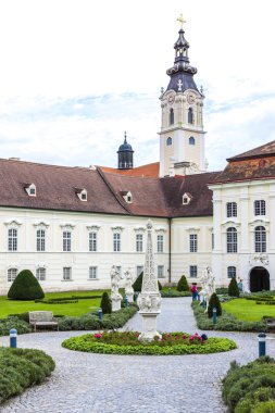 Benedictine Manastırı ile bahçede Altenburg, aşağı Avusturya