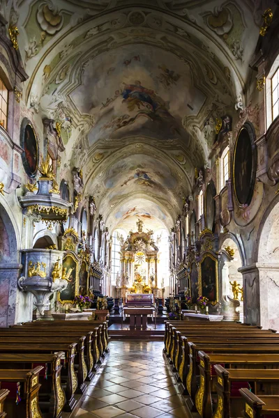 Interior da igreja premonstratensian mosteiro em Geras — Fotografia de Stock