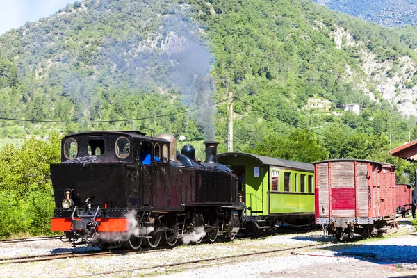 Stoomtrein, Villars-sur-Var, Provence, Frankrijk — Stockfoto