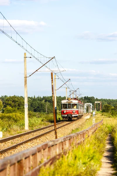 Elektrische trein, Podlachië, Polen — Stockfoto