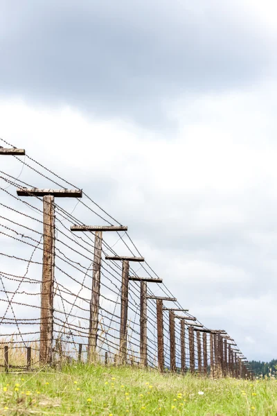 Remains of iron curtain, Cizov — Stock Photo, Image