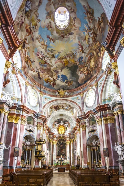 Interno della chiesa del monastero benedettino di Altenburg — Foto Stock