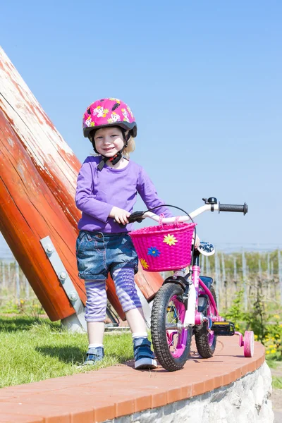 Niña como motociclista — Foto de Stock