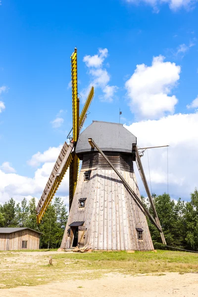 Molino de viento, parque etnográfico Kaszubski en Wdzydzki Park Krajobraz — Foto de Stock