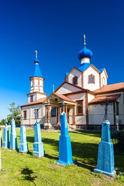 Trä ortodoxa kyrkan av Saint James, Losinka, Podlaskie Voivod — Stockfoto