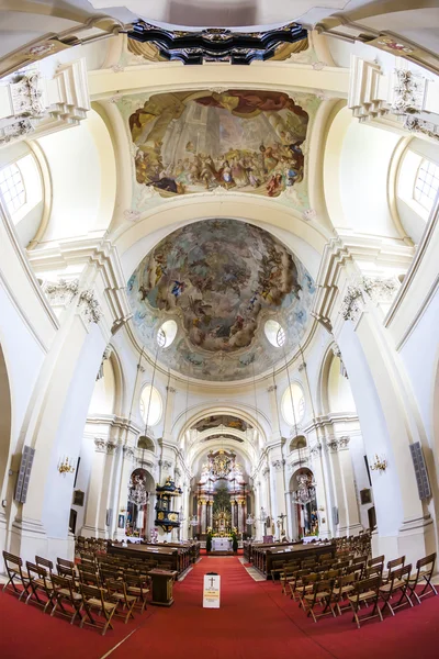 Interior de la iglesia de peregrinación, Maria Dreieichen — Foto de Stock