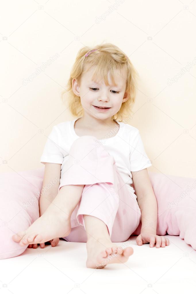sitting little girl