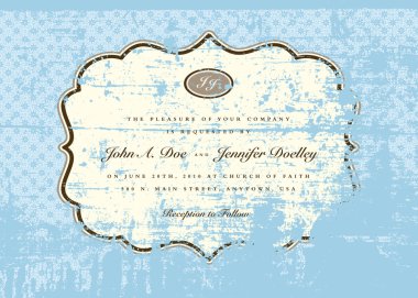 vektör sıkıntılı mavi model ve çerçeve