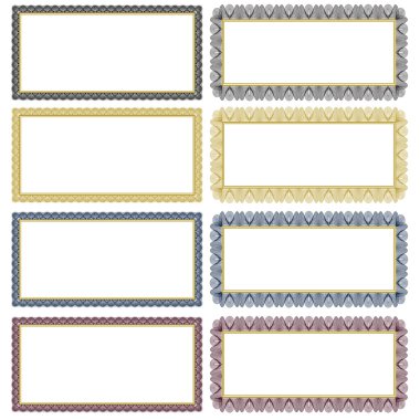 Süslü dekoratif çerçeve kümesi