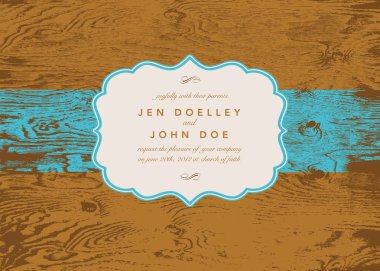 vektör ahşap süslü çerçeve.