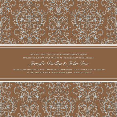 çiçek düğün davetiyesi