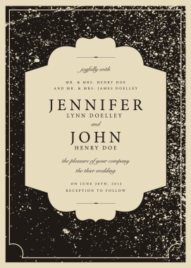 Grunge düğün davetiyesi