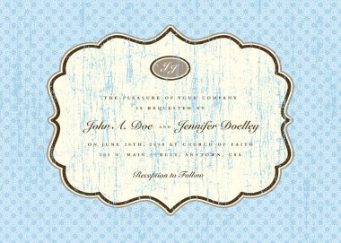 düğün davetiyesi çizik çerçeve içinde
