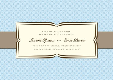 Zarif çerçeve düğün davetiyesi