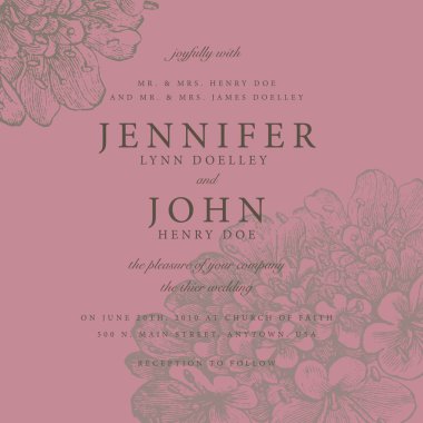 düğün davetiyesi şablonu