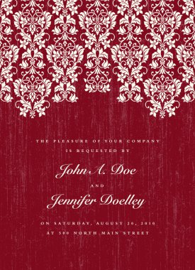 Grunge düğün davetiyesi