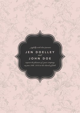 Vektör Vintage çiçek arka plan ve çerçeve