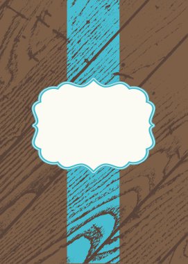 vektör ahşap süslü çerçeve.