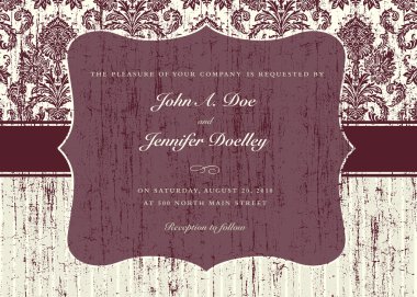 Grunge düğün davetiyesi