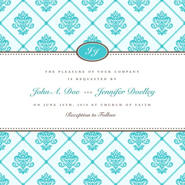 Modèle d'invitation de mariage — Image vectorielle