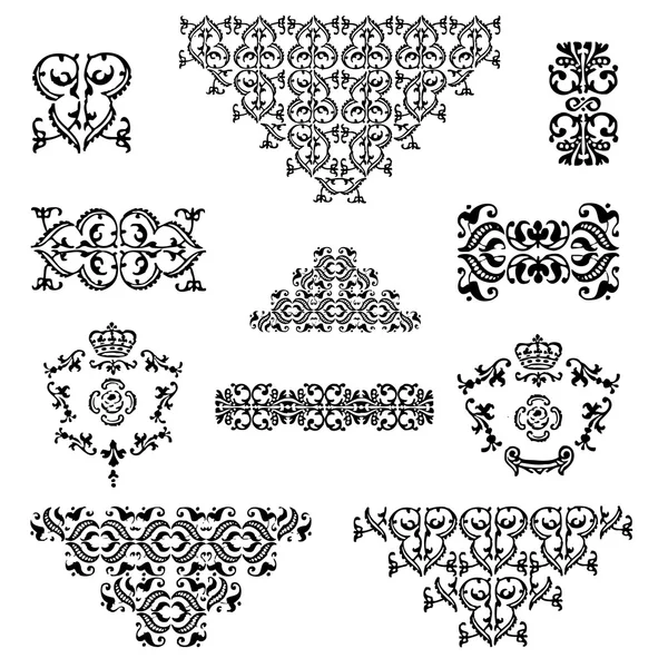 sıkıntılı süsleme seti vektör