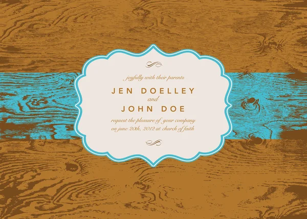 vektör ahşap süslü çerçeve.