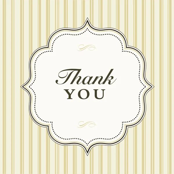 Vector Thank You Frame and Pattern — Stock Vector